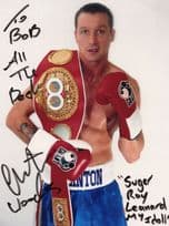 Clinton Woods Boxer Sugar Ray Leonard Is My Hero Hand Signed Photo