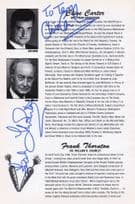 Clive Carter Frank Thornton 2x Epic Actor Hand Signed Theatre Page