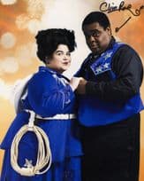 Clive Rowe with Debbie Chazen in Dr Who 10x8 Hand Signed Photo