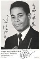 Clive Wedderburn The Bill ITV Hand Signed Cast Card Photo