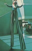 Clown on Stilts CN Tower Broadcast Building Toronto Canada Postcard