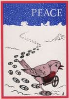 CND Robin Peace Bird Comic Political Postcard
