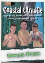 Coastal Carnage Torquay Boxing Sports Rare Presss Pass