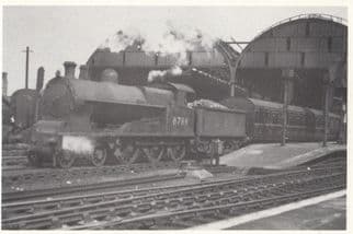 Coffee Pot LNWR 8786 Class 4-6-0 Train at Manchester Station Chester Railway Postcard