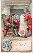 Colbert French Military General Printed Signed Bendorps Postcard Old Trade Card