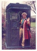 Colin Baker By Tardis Dr Vintage Hand Signed Photo Please Read