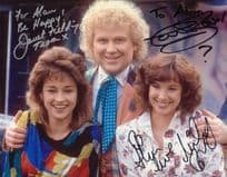 Colin Baker Janet Fielding Nicola Bryant Dr Who 10x8 Hand Signed Photo