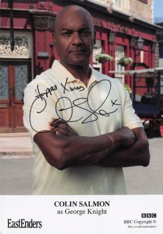 Colin Salmon as George Knight Eastenders RARE Hand Signed Cast Card Photo