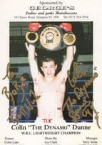 Colin The Dynamo Dunne WBU Boxing Champion Hand Signed Photo