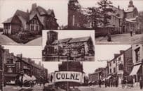 Colne Lancashire Church Market Street Hospital WW1 RPC Postcard
