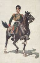 Colonel Russian Horse Grenadier Of The Guard Old Military Uniform Postcard