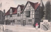 Colourful Lady at Shakespeare's House Stratford Phillimore Postcard