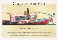 Colours Of The Cut John Walley Ship Narrowboat Postcard