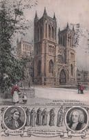 Colston & Butler Towers Bristol Cathedral Phillimore Old Postcard