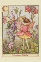 Columbine Fairy From Flower Fairies 1930s Book Stunning Postcard