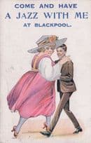 Come & Jazz With Me At Blackpool Antique Dance Music Hall Postcard