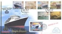 Commodore Warwick HMS Cunard LTD TO 50 Queen Mary 2 Hand Signed FDC