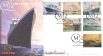 Commodore Warwick HMS Maiden Voyages Ship Queen Mary 2 Hand Signed FDC