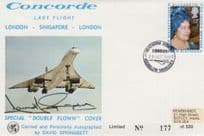 Concorde London To Singapore Double Flown Last Flight Stanley Gibbons Hand Signed FDC