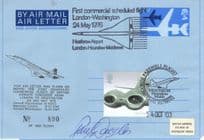 Concorde London Washington 1969 First Flight Paul Douglas Signed FDC