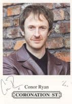 Conor Ryan Coronation Street RARE Hand Signed Cast Card & MORE