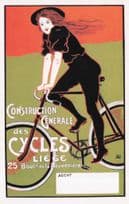 Construction Generales Old Cycles French Bicycle Poster Postcard