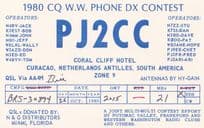 Coral Cliff Hotel Netherlands Antilles South America WW Phone Contest QSL Radio Card