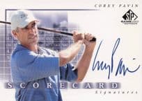 Corey Pavin Scorecard Signatures Hand Signed 2002 SP Golf Autograph Card