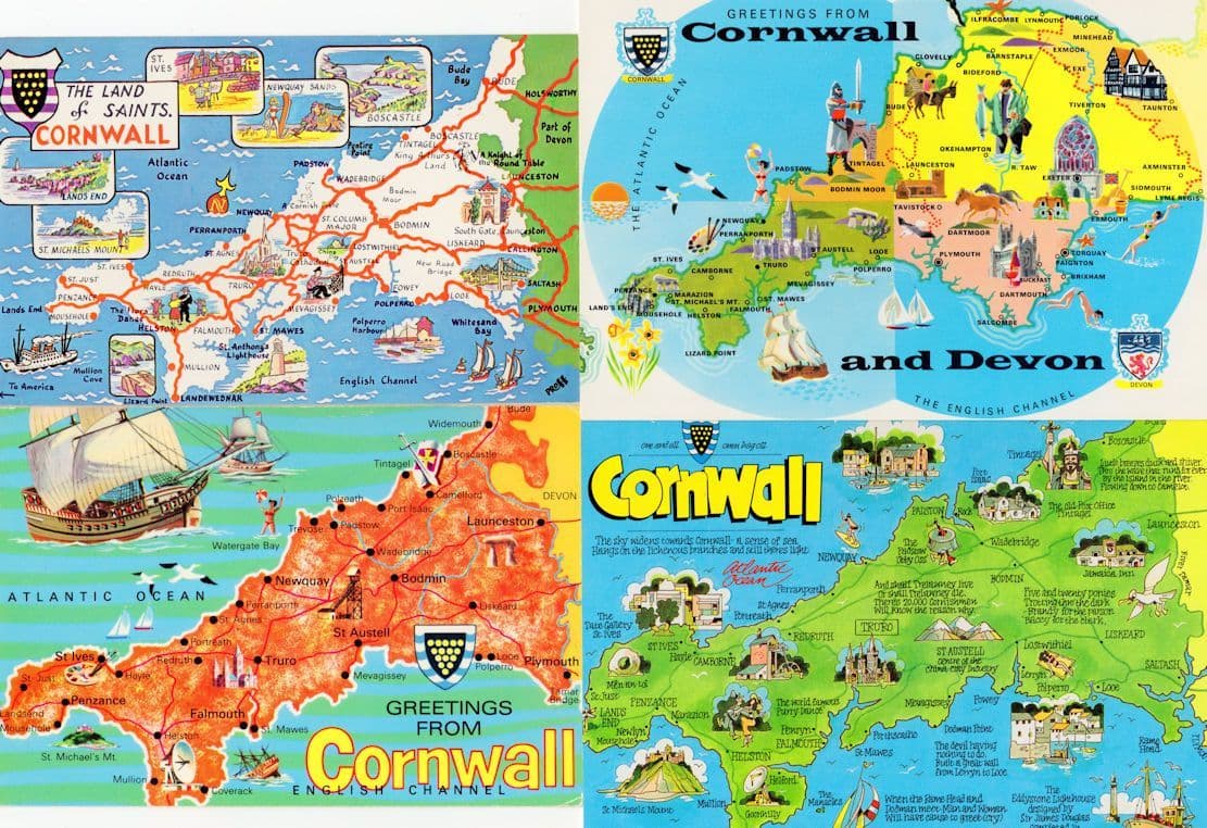 Cornwall Fun Map Cornwall sightseeing map - Touristvisitorguides.com