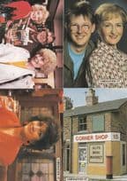 Coronation Street Alfs Mini Market Alma Vera Duckworth 4x Postcard s