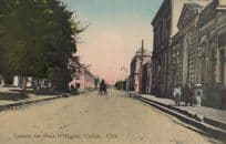 Costado Sur Plaza O'Higgins Chillan Chile Rare Antique Postcard
