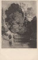 Cotman Drop Gate Antique Painting Postcard