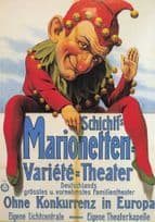 Court Jester Toy Circus Marionette Theatre Dutch Poster Postcard