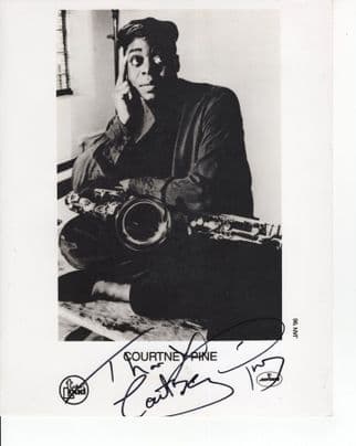 Courtney Pine Jazz Musician Large 10x8 Hand Signed Photo