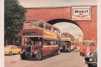 Coventry RT Bus Crossley Spon End Mobil Sign Painting Postcard
