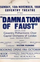 Coventry Theatre Damnation Of Faust Victor Fleming 1959 Theatre Poster