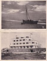 Coxyde Bains Fishing Boat Normandie Ship Bateau 2x Belgium Postcard s