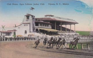 CPA Tijuana Mexico Club House Agua Caliente Jockey Club Postcard