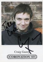 Craig Gazey Coronation Street Hand Signed Cast Card Photo