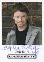 Craig Kelly Coronation Street RARE Hand Signed Cast Card Photo