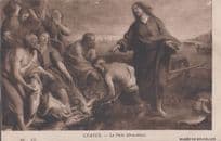 Crayer Le Peche Miraculeuse Fishing Antique Belgium Museum Painting Postcard
