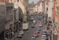 Crazy 1980s Traffic Scene Gloucester Removals Lorry Postcard