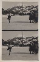Crazy Adelboden Man Running 8mm Camera Film Laughing Old Switzerland Postcard