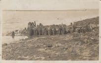 Creeksea Beach Lincolnshire Old Real Photo Postcard