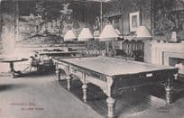 Creswell Hall Billiard Games Room Derby Snooker Table Old Postcard