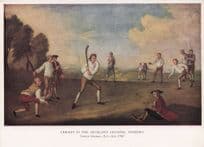 Cricket In The Artillery Ground Finsbury London 1743 Painting Postcard