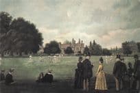 Cricket On The Chase Rugby Warwickshire Victorian Painting Postcard