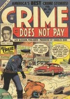 Crime Does Not Pay Police Car Hit & Run True 1950s Comic Book Postcard