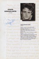 Crispin Bonham-Carter Hand Signed Vintage Theatre Page