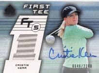 Cristie Kerr First Tee SP 2003 Golf Hand Signed Worn PGA Shirt Card